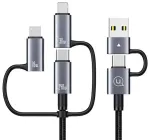 USAMS Sufeng Seria SJ738 3-in-1 andmeedastus- ja laadimiskaabel | USB-C kuni USB-C | 240W | 2m