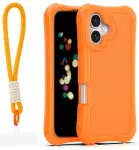 Safepop telefoni &uuml;mbris rihmaga iPhone 16 oranž