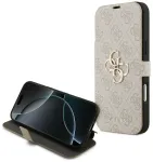 Guess 4G Metal Logo raamatut&uuml;&uuml;pi telefoni &uuml;mbris iPhone 18 Pro Max | iPhone 17 Pro Max roosa