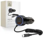 Tech-Protect CC05 autolaadija | 60W | PD | USB-C | koos USB-C kaabliga | must