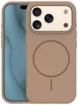 Silicone Thin Mag telefoni &uuml;mbris MagSafe toega iPhone 17 Pro pruun