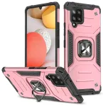Wozinsky Ring Armor Case Kickstand Tough Rugged Cover for Samsung Galaxy A42 5G pink