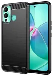 Carbon Case case for Infinix Hot 12 Play NFC / Hot 12 Play flexible silicone carbon cover black