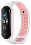 Beline Design nutikella rihm Xiaomi Mi Band 5/6/7 jaoks | silikoonist | valge/roosa
