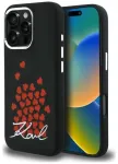 Karl Lagerfeld Silicone Heart Sign Logo telefoni &uuml;mbris MagSafe toega iPhone 16 Pro must