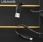 USAMS U41 SJ391USB01 andme- ja laadimiskaabel | USB-A kuni Lightning | 10W | 1m | must