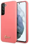 Guess GUHCS22MLSLMGFU S22+ S906 fuksia|fuchsia hardcase Silicone Script Metal Logo
