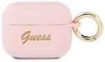 Guess case for AirPods Pro GUAPSSSI pink Silicone Vintage Script