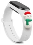 Xmas nutikella rihm Xiaomi Mi Band 3/4 jaoks | silikoonist | valge