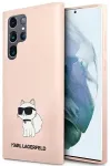 Karl Lagerfeld KLHCS23LSNCHBCP S23 Ultra S918 hardcase r&oacute;żowy|pink Silicone Choupette