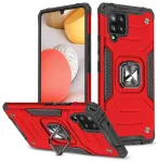 Wozinsky Ring Armor Case Kickstand Tough Rugged Cover for Samsung Galaxy A42 5G red