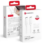 Forcell F-Energy C338 andmeedastus- ja laadimiskaabel | USB-C kuni USB-C | QC 4.0, PD | 60W | 3m | valge