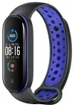 Beline Design nutikella rihm Xiaomi Mi Band 5/6/7 jaoks | silikoonist | must/sinine