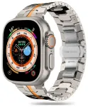 Tech-Protect Stainless Line nutikella rihm Apple Watch 4/5/6/7/8/9/SE/Ultra 1/2 (42/44/45/49 mm) jaoks | roostevaba teras | hall/oranž