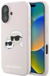 Karl Lagerfeld KLHMP16MSKCHPPLP iPhone16 Plus 6.7" r&oacute;żowy|pink hardcase Silicone Double Heads Print