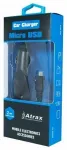 ATX Platinum Premium autolaadija 12 / 24V / 1A + Micro USB kaabel must (Blue Blister)