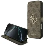 Guess 4G Metal Logo raamatut&uuml;&uuml;pi telefoni &uuml;mbris iPhone 18 Pro Max | iPhone 17 Pro Max pruun