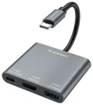 Wozinsky WHCH-01 jaotur USB-C kuni USB 3.0 | HDMI | USB-C | 100W | hall