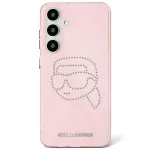 Case Karl Lagerfeld Rhinestones K. Head Logo for Samsung Galaxy S25 pink