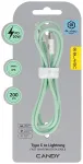 Blavec CCA-CL24GN20 andmeedastus- ja laadimiskaabel | USB-C kuni Lightning | PD | 20W | 2m | roheline