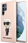 Karl Lagerfeld KLHCS23LSNIKBCP Sam S23 Ultra S918 hardcase r&oacute;żowy|pink Silicone Ikonik
