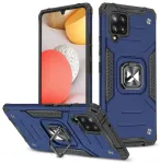 Wozinsky Ring Armor Case Kickstand Tough Rugged Cover for Samsung Galaxy A42 5G blue