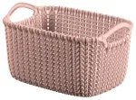Basket Knit XS ristk&uuml;likukujuline 3L 25x18x14cm roosa