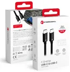 Forcell C338 andmeedastus- ja laadimiskaabel | USB-C kuni USB-C | QC 4.0, PD | 60W | 0.5m | must