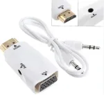 Fusion videosignaali muundur HDMI to VGA (+ heli), valge