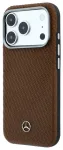 Mercedes PU Leather Semi Wrap telefoni &uuml;mbris MagSafe toega iPhone 17 Pro beež