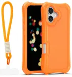 Safepop phone case with strap for iPhone 17 orange