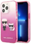 Karl Lagerfeld KLHCP13LTGKCP iPhone 13 Pro | 13 6,1" hardcase roosa gradient Ikonik Karl & Choupette