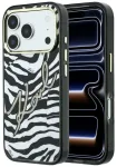 Karl Lagerfeld IML Signature Zebra Glitter telefoni &uuml;mbris MagSafe toega iPhone 17 Pro Max | iPhone 18 Pro Max kuldne