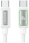 USAMS SJ815 U110 andmeedastus- ja laadimiskaabel | USB-C kuni Lightning | 60W | 1.2m | must