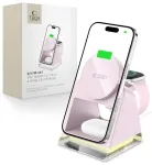 Tech-Protect QI15W-A43 3-in-1 juhtmevaba laadija | Qi | &Uuml;hildub MagSafe'iga | 23W | roosa