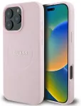 Guess GUHMP16LPGHSMMP iPhone 16 Pro 6.3" r&oacute;żowy|pink hardcase Grained Ring MagSafe