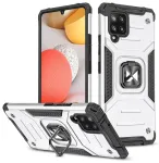 Wozinsky Ring Armor Case Kickstand Tough Rugged Cover for Samsung Galaxy A42 5G silver