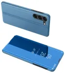 Clear View Case cover for Samsung Galaxy S23+ flip cover blue