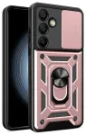 Hybrid Armor Camshield telefoni &uuml;mbris alusega Samsung Galaxy A36 5G (A366) roosa (kaamera kaitsega)