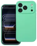 Silicone 2mm telefoni &uuml;mbris MagSafe toega iPhone 17 Pro roheline