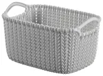 Basket Knit XS ristk&uuml;likukujuline 3L 25x18x14cm helehall