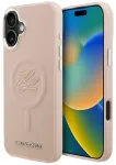 Karl Lagerfeld Initial & Metal Logo telefoni &uuml;mbris MagSafe toega iPhone 16 Plus roosa
