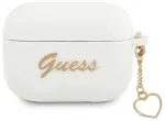 Guess &uuml;mbris Airpods Pro GUAPLSCHSH valge Silicone Heart Charm