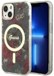 Guess GUHMP14MHCFWSA iPhone 14 Plus 6.7" roheline|khaki hardcase Flower MagSafe