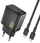 Dudao A27PCEU reisilaadija | 30W | PD, GaN | USB-C | USB-C kuni USB-C kaabliga komplektis | must