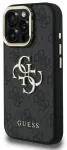 Guess PU 4G Metal Logo statiiviga ja kaameraraamiga &uuml;mbris telefonile iPhone 16 Pro, must