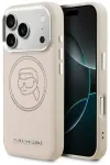 Karl Lagerfeld K Head Point Logo telefoni &uuml;mbris MagSafe toega iPhone 17 Pro Max roosa