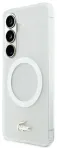 Lacoste Frosted Finish Gold Logo telefoni &uuml;mbris MagSafe toega Samsung Galaxy S26 (S942) valge