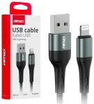 AMiO AMIO-03913 andmeedastus- ja laadimiskaabel | USB-A kuni Lightning | 15W | 1m