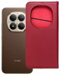 Klappkorpus Xiaomi Redmi NOTE 15 PRO PLUS 5G Smart PRO Book nahast tumepunane